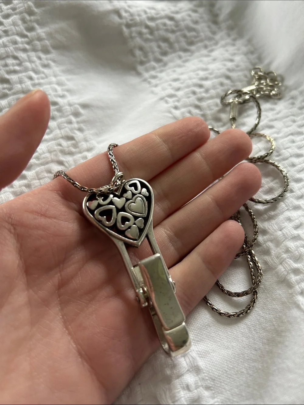Brighton Silver Heart Key Landyard